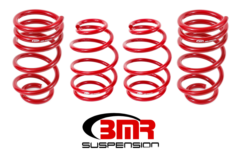 BMR 10-15 5th Gen Camaro V8 Lowering Spring Kit (Set Of 4 Front) - Red - SP025R