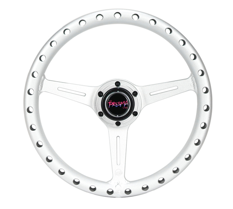 NRG All Aluminum Steering Wheel 330mm - Extra Light- Ergonomic Grip- Anadized Silver - RST-072-SL