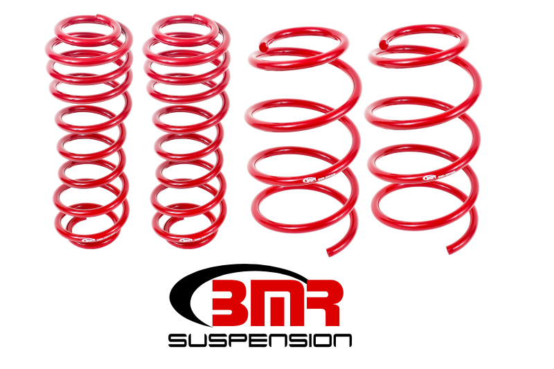 BMR 05-14 S197 Mustang GT Drag Version Lowering Springs (Set Of 4) - Red - SP068R