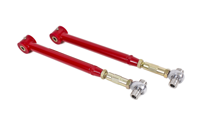 BMR 05-14 S197 Mustang On-Car Adj. Lower Control Arms / Rod End Combo (Polyurethane) - Red - TCA021R