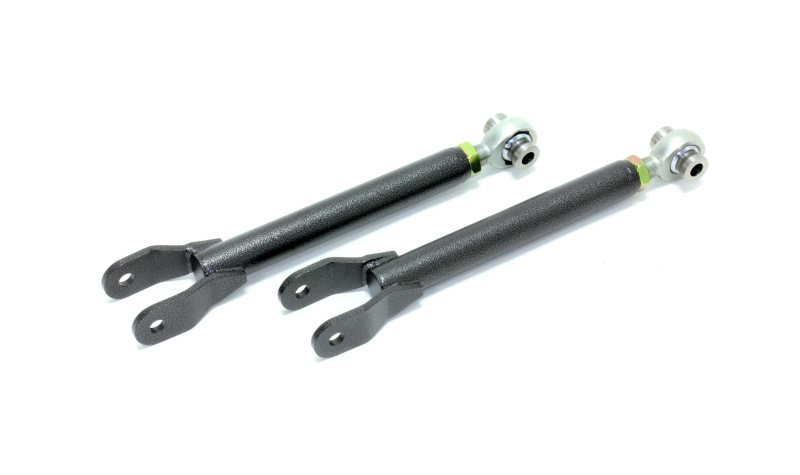 BMR 10-15 5th Gen Camaro Trailing Arms Rear w/ Single Adj. Rod Ends - Black Hammertone - TCA033H