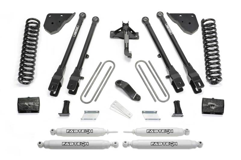 Fabtech 23-24 Ford F450/F550 4WD 6in 4 Link Lift Kit w/ Performance Shocks - K2431