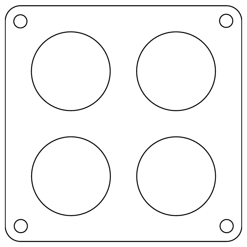 Cometic Holley 4500 Dominator .047in Fiber Carburetor Gasket - 1.75in Holes - 4-Hole - C15239