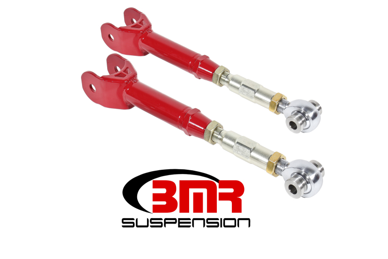 BMR 16-17 6th Gen Camaro Lower Trailing Arms w/ On-Car Adj. Rod Ends - Red - TCA061R