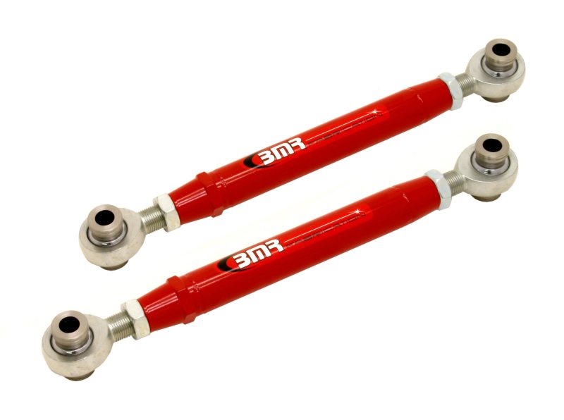 BMR 10-15 5th Gen Camaro Rear Adj. Rod Ends Toe Rods - Red - TR004R