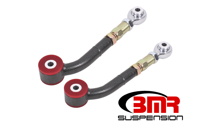 BMR 08-17 Challenger Upper Trailing Arms w/ On-Car Adj. Poly/Rod Ends - Black Hammertone - UTA112H