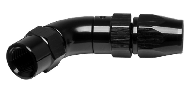 Vibrant -3AN 45 Degree High Flow Hose End Fitting for PTFE Lined Flex Hose - 28403
