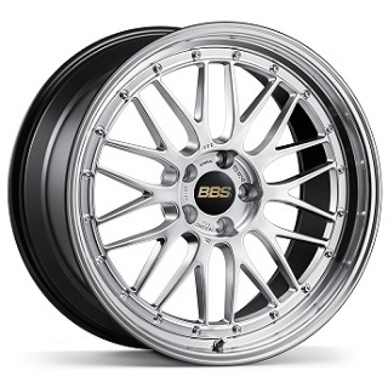 BBS LM 20x9 5x130 ET42 CB71.6 Diamond Silver Wheel w/ Diamond Cut Machined Lip - LM471DSPK-BKBD