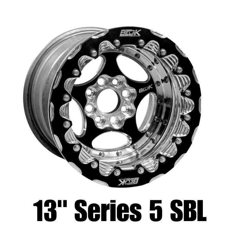Belak Series 5 13x10 5in BS  4x100 BP High Pad 5in Back Space Single Beadlock Wheel - 13104100S55BS-SBL