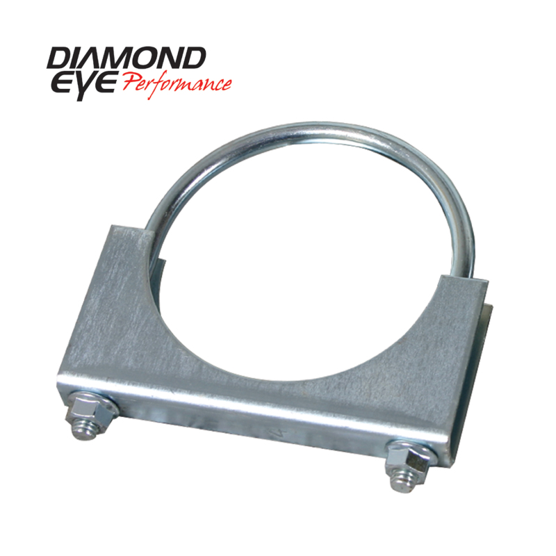 Diamond Eye CLAMP 4in 3/8in U-BOLT 11 GAUGE SADDLE ZINC-COATED HEAVY DUTY - 454000
