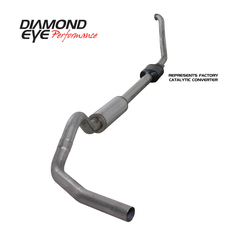 Diamond Eye KIT 4in TB SGL SS: 94-97 FORD 7.3L F250/F350 PWRSTROKE NFS W/ CARB EQUIV STDS - K4306S