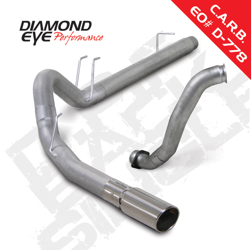 Diamond Eye KIT 4in DPF-BACK w/ DP SGL AL 08-10 Ford 6.4L Powerstroke F250/F350 - K4363A