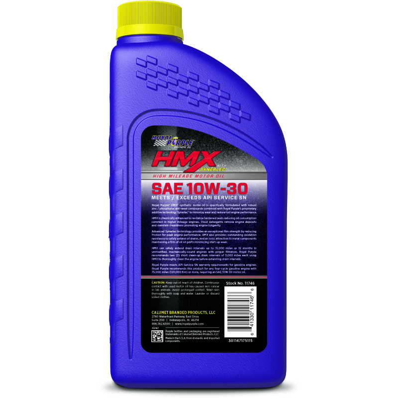 Royal Purple HMX Premium Synthetic High Mileage 10W-30 Motor Oil - 1 Quart - 11747