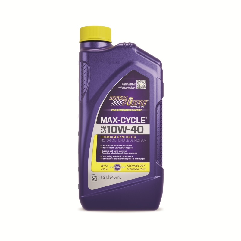 Royal Purple Max-Cycle Synthetic 10W-40 Motorcycle Oil (Canada) - 1 Quart - 26315