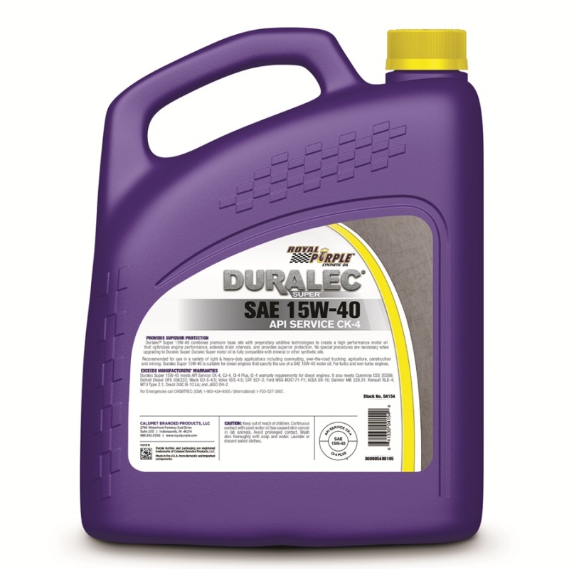 Royal Purple Duralec Super Diesel 15W-40 CK-4 Motor Oil - 1 Gallon - 43154