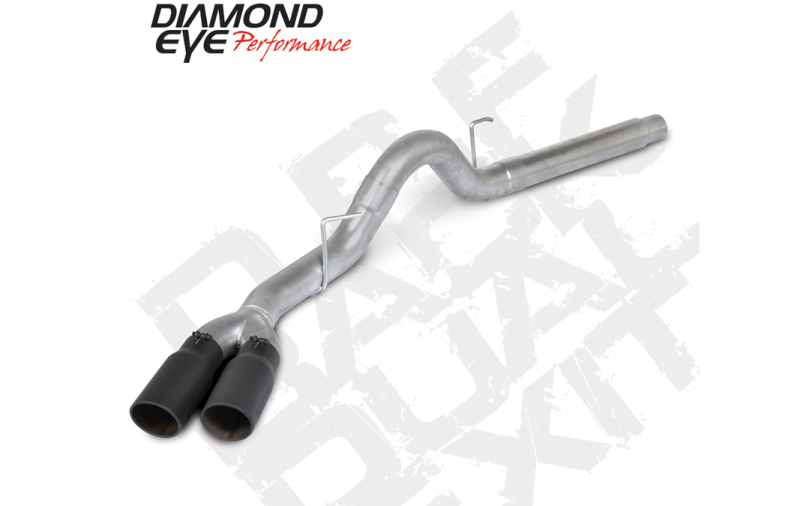 Diamond Eye 18-19 Ford 3.0L Pwrstrk F150 - 4in Alum DPF Back Exh Kit Sprt Dual w/Tips 4512BRA-DEBK - K4384A-BK