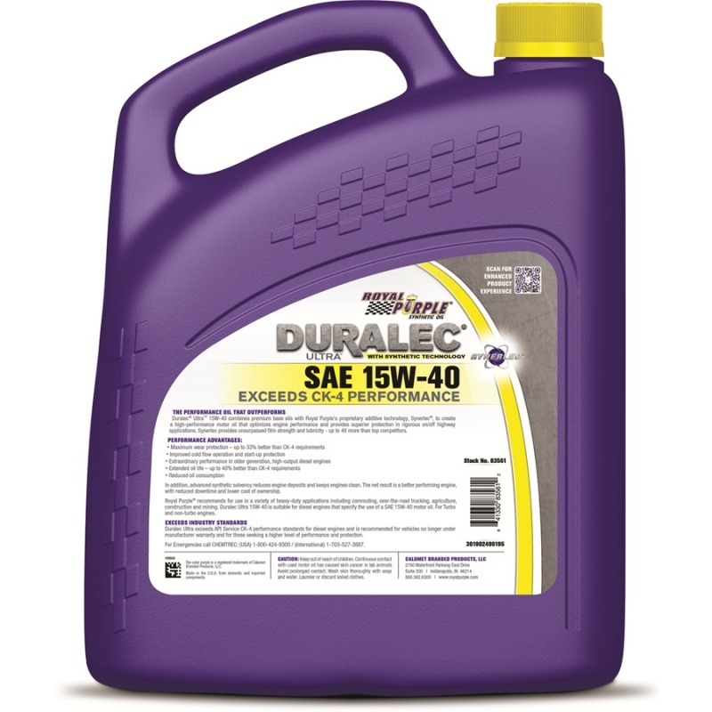 Royal Purple Duralec Ultra Diesel 15W-40 CK-4 Motor Oil - 1 Gallon - 80561