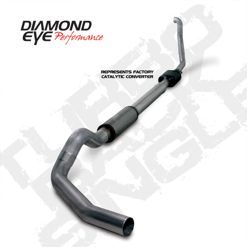 Diamond Eye KIT 5in TB SGL SS: 94-97 FORD 7.3L F250/F350 PWRSTROKE NFS W/ CARB EQUIV STDS - K5314S