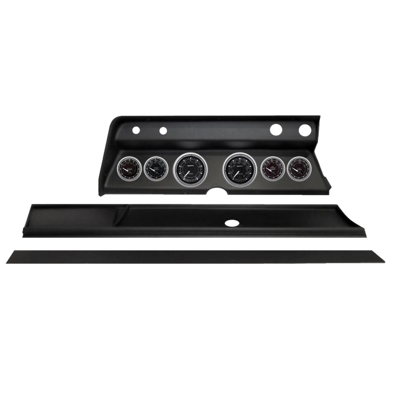 Autometer Chrono Chrome Direct Fit Dash Kit 1966 Chevy Chevelle (2 x 3-3/8in. / 4 x 2-1/16in.) - 2931-15
