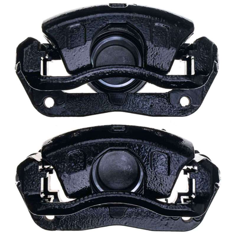 Power Stop 02-04 Honda CR-V Front Black Caliper - Pair w/Bracket - S2662BLK