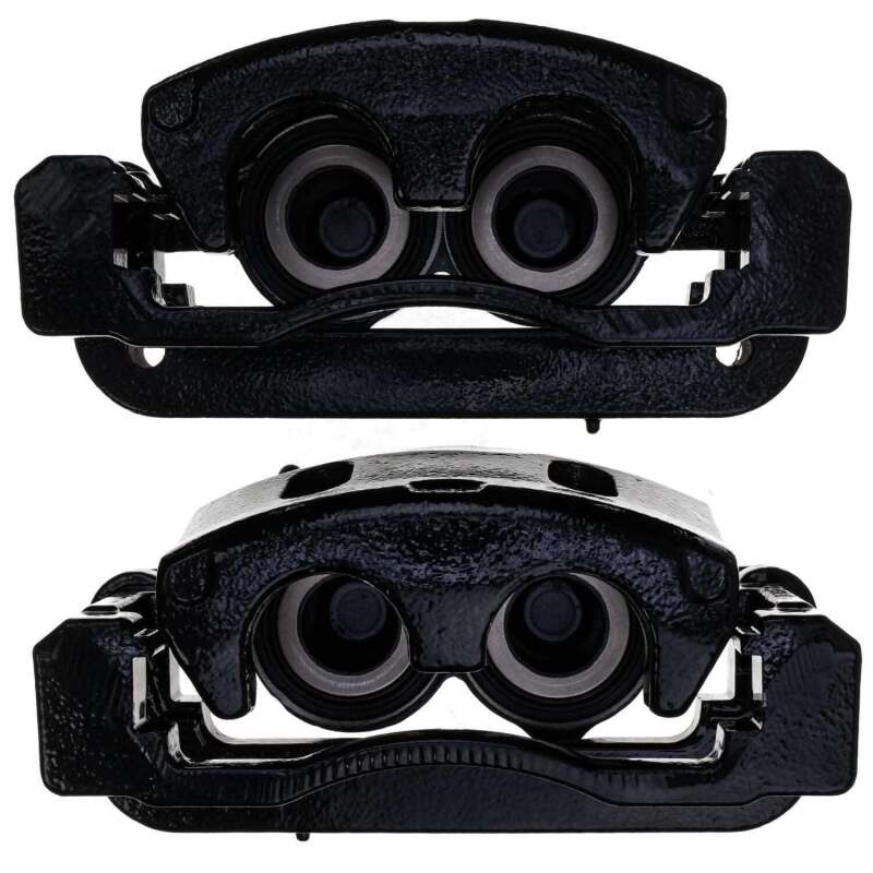 Power Stop 08-20 Cadillac Escalade Front Black Caliper - Pair w/Bracket - S4918ABLK