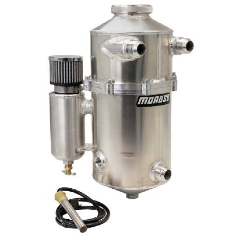 Moroso Universal 16.5in Tall 60/40 Split Dual Inlet 2 Piece Dry Sump Tank - 22619
