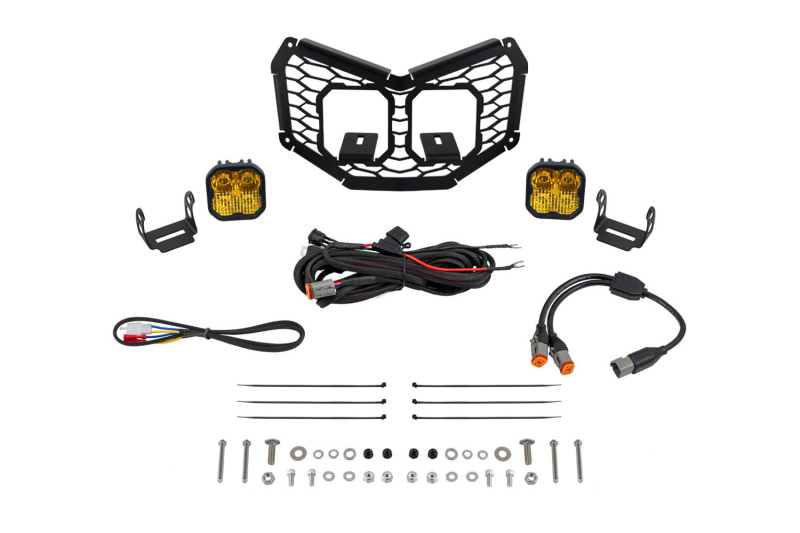 Diode Dynamics 17-24 Can-Am Maverick X3 Stage Series LED Grille Kit - Pro Yellow Combo - DD7883