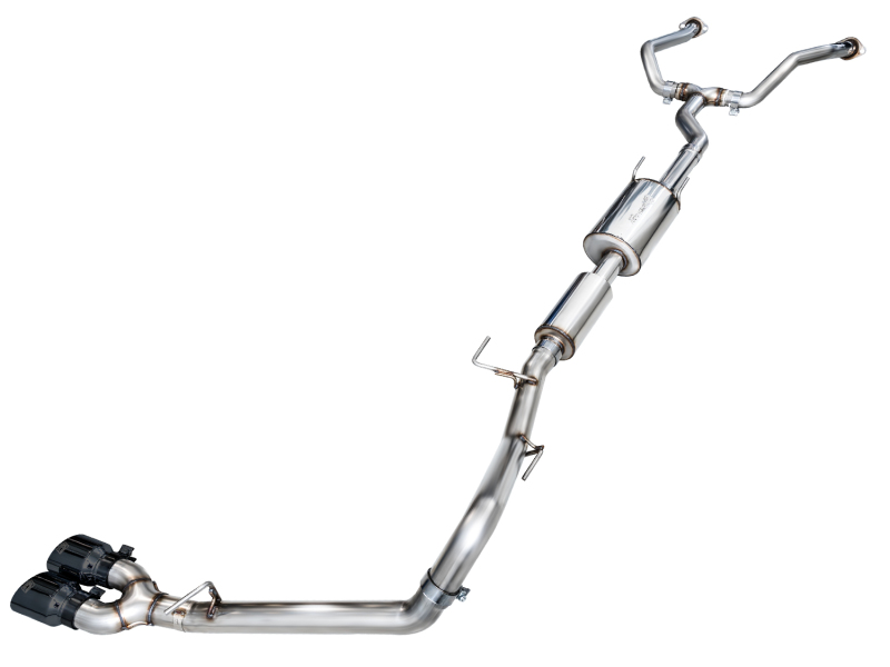 AWE 0FG Exhaust for 3rd Gen Toyota Tundra - Dual Diamond Black Tips - 3015-33063