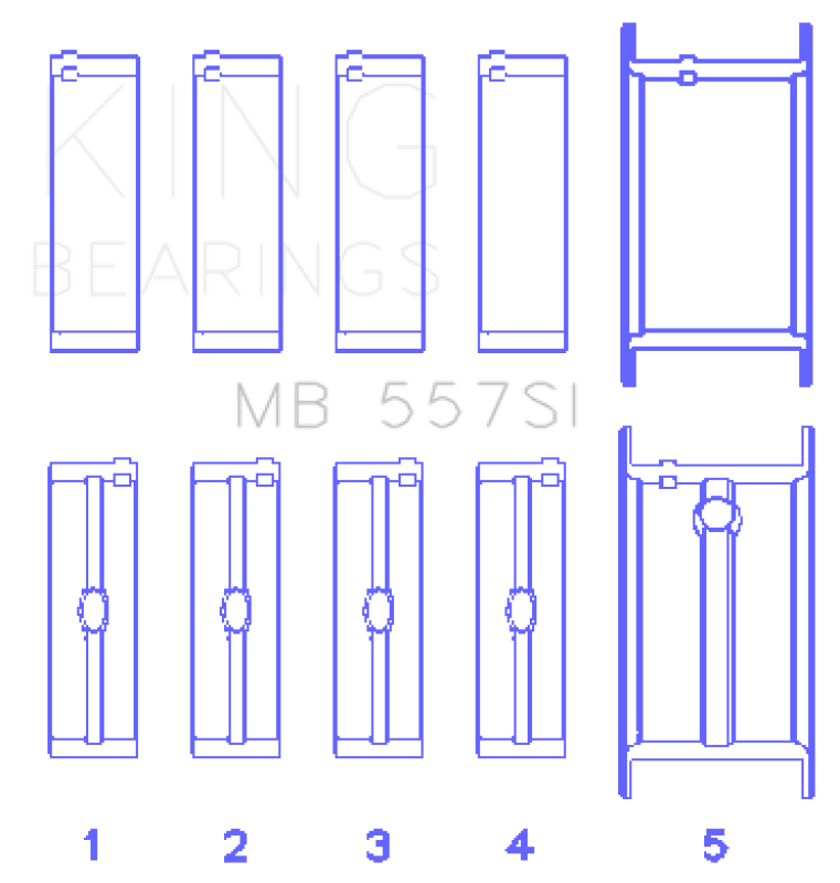 King Engine Bearings For General Motors 262/267/302/307/327/350 - MB557SI010