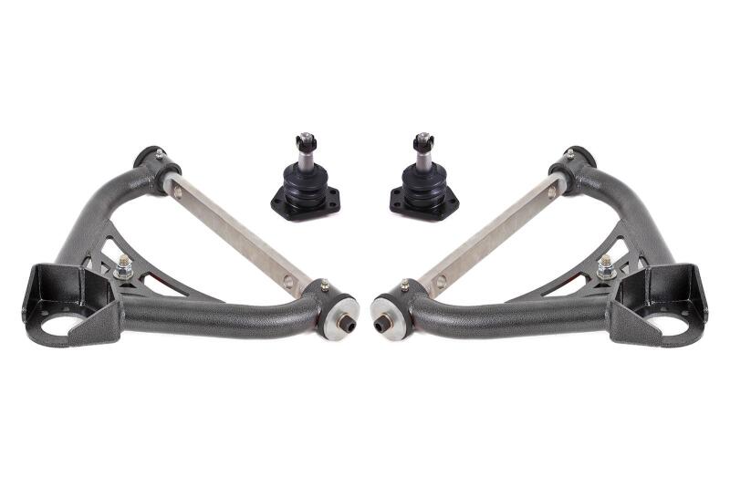 BMR 70-81 Chevrolet Camaro A-Arms Upper Non-Adjustable Delrin Std Ball Joint - Black Hammertone - AAU321H