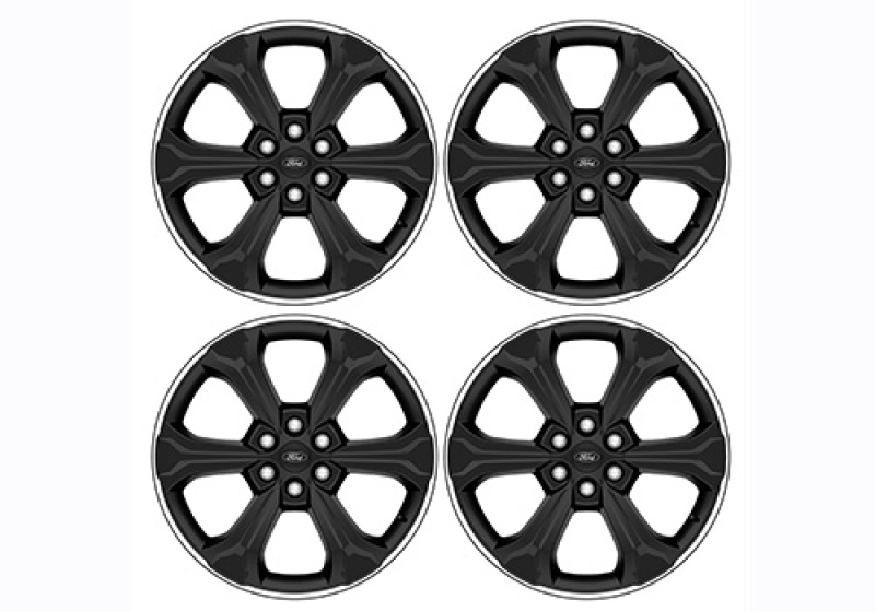 Ford Racing 2024 F-150 22in Wheel Kit - Black w/Machined Face - M-1007K-S2295BA