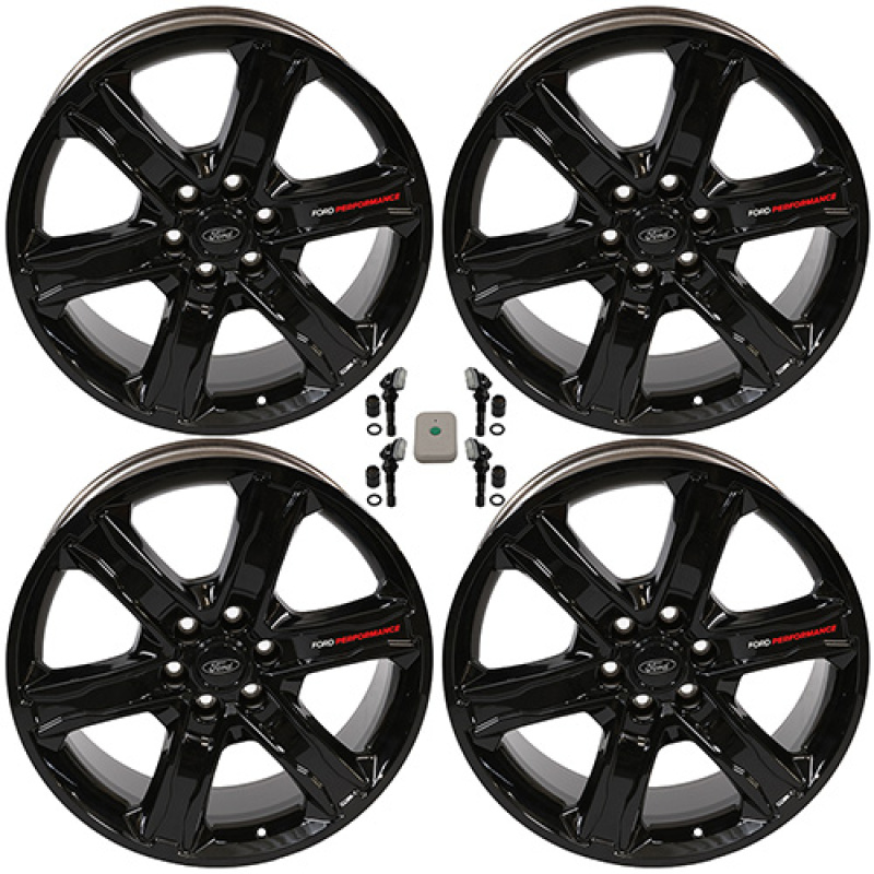 Ford Racing 2024 F-150 22x9.5in Gloss Black Wheel Kit - M-1007K-S2295GBA