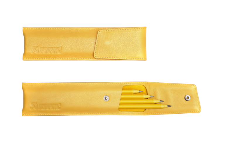 Akrapovic Leather Pencil Case - Yellow - 801724
