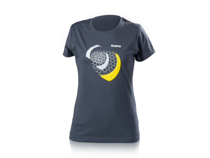 Akrapovic Lifestyle T-shirt Mesh Womens Blue-Grey - Small - 801764