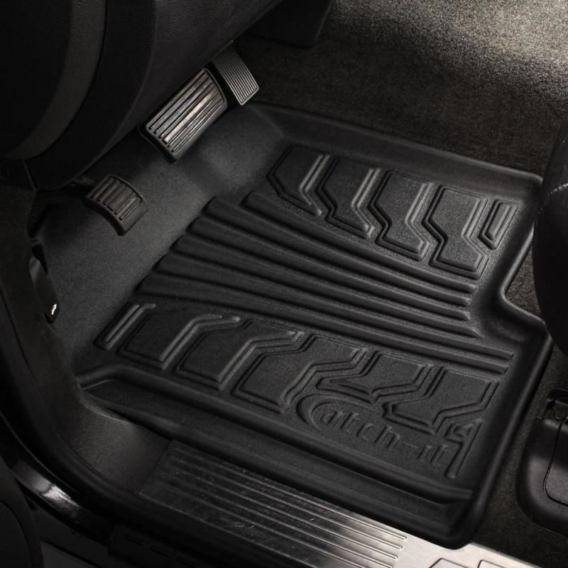 Lund 15-17 Chevy Silverado 2500 Crew Cab Catch-It Floormat Front Floor Liner - Black (2 Pc.) - 283111-B