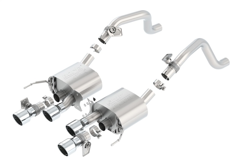 Borla 14-15 Chevy Corvette C7 6.2L RWD w/AFM &NPP ATAK-Type Dual Rd Rolled Center Rear Exit Exhaust - 11856