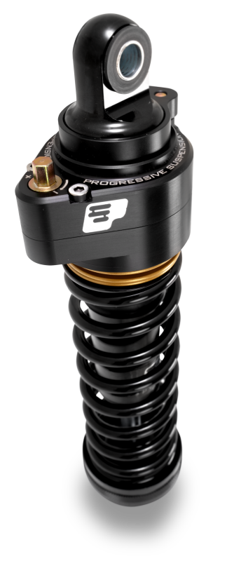 Progressive Harley Ultra Touring-QPS 944 Series Shocks, 13in, 12in Ride Height Standard - Black / Go - 944-4002UT-QPS