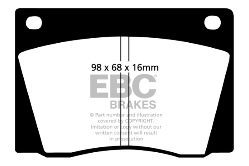EBC 67-74 Ac 428 7.0 Greenstuff Front Brake Pads - DP2108
