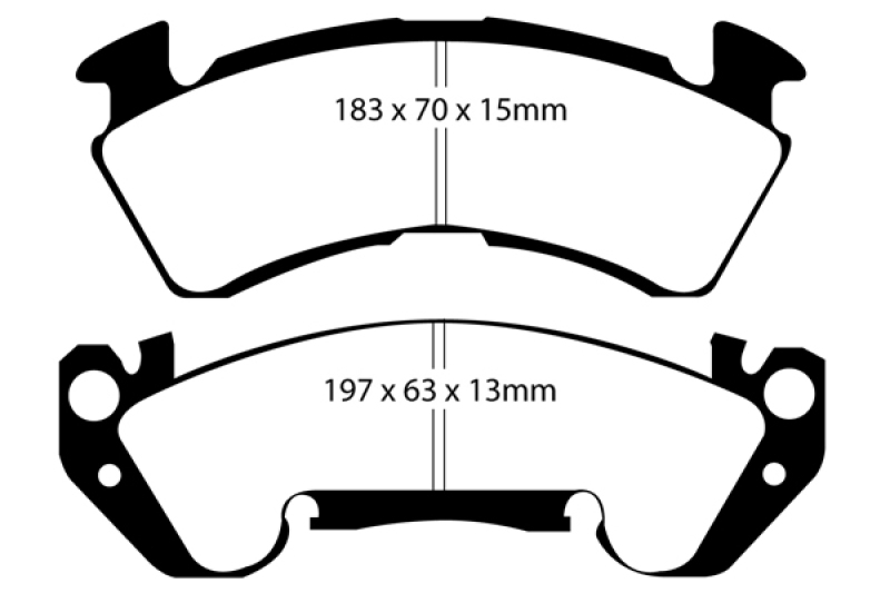 EBC 92-96 Chevrolet Caprice 4.3 Police Greenstuff Front Brake Pads - DP21147