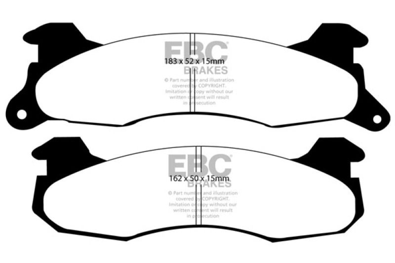 EBC 83-93 Ford Mustang 2.3 (Rear Rotors) Greenstuff Rear Brake Pads - DP21161