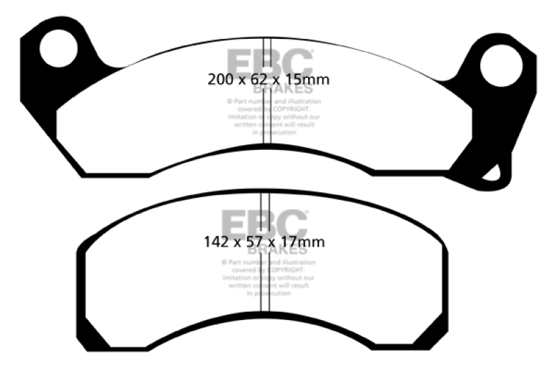 EBC 79-81 Ford Crown Victoria Greenstuff Front Brake Pads - DP21163