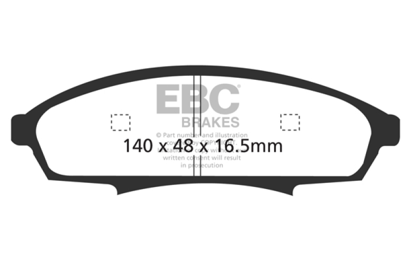 EBC 88-90 Buick Regal 2.8 Greenstuff Front Brake Pads - DP21252