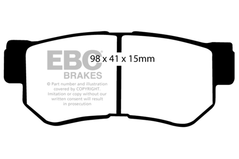 EBC 08-09 Hyundai Azera 3.3 Greenstuff Rear Brake Pads - DP21392