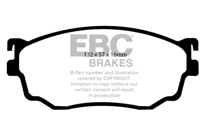 EBC 03-04 Mazda Protege 2.0 Turbo (Mazdaspeed) Greenstuff Front Brake Pads - DP21411