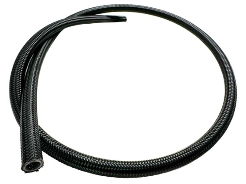 Fuelab Black Nylon Stainless Steel Braided PTFE Hose - 12AN - 10ft - 72700-12-10