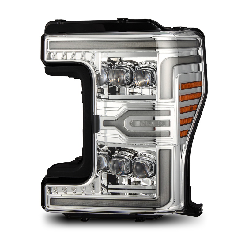 AlphaRex 17-19 Ford F-250/350/450/550 Super Duty NOVA-Series LED Proj Headlights Chrome w/SS & SBDRL - 880347