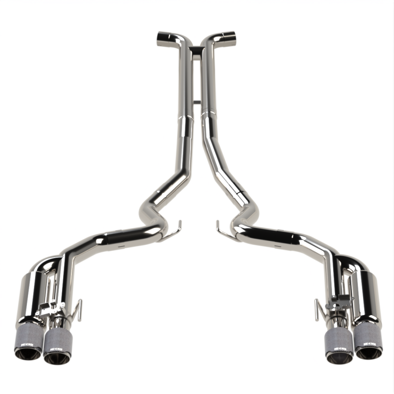 Kooks 18-24 Ford Mustang GT 5.0 3in. Valved Shotgun Cat-Back Exhaust - Carbon Tips - 11514520