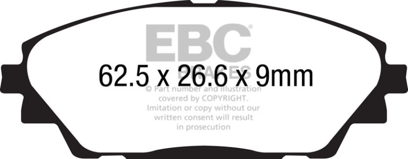 EBC 14+ Mazda 3 2.0 (Japan Build) Greenstuff Front Brake Pads - DP22185