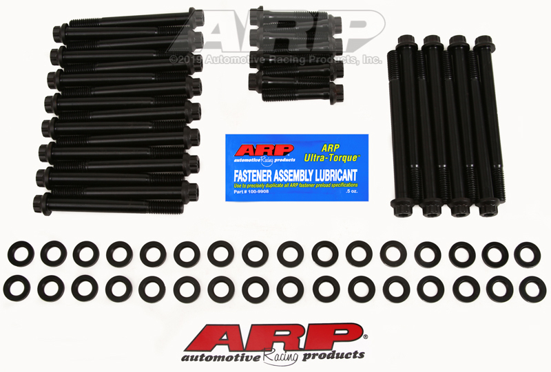 ARP BB Chevy w/Dart Chevy Bowtie Head Bolt Kit-Black - 235-3703