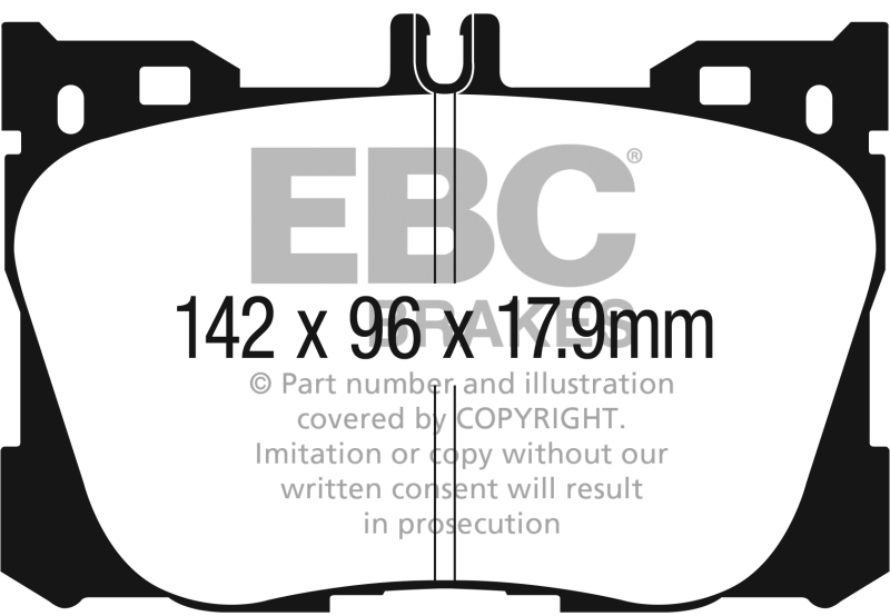 EBC 2019+ Mercedes-Benz CLS450 (C257) 3.0L Turbo Greenstuff Front Brake Pads - DP23070